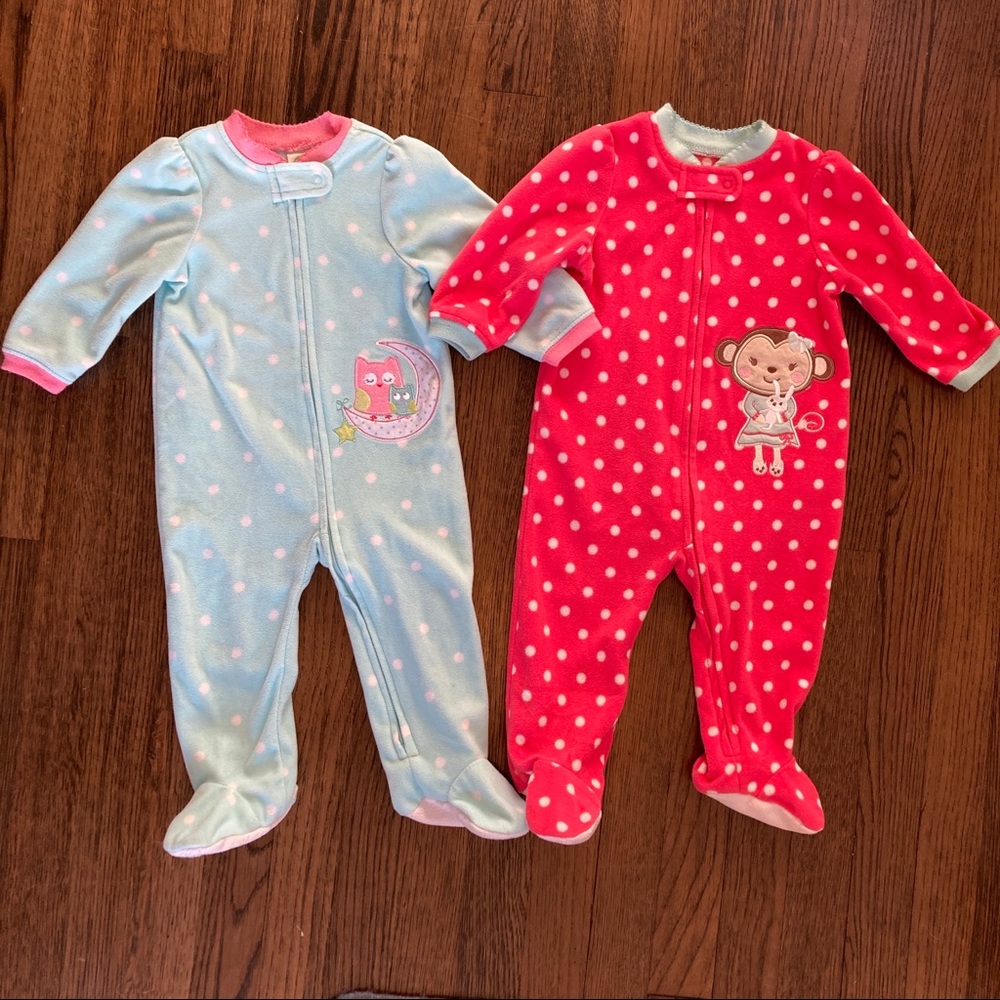 Little Me Fleece Footie Pajamas
